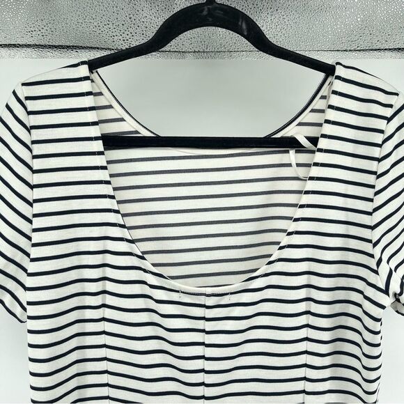NWT Banana Republic Factory Black and White Striped Dress - Picture 11 of 16